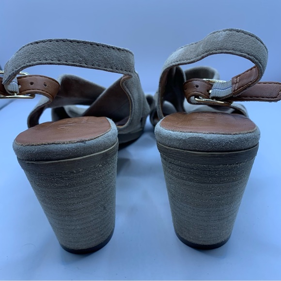 Mariella Woman’s Beige Suede Leather Sling Back Sandals Size 9 - Picture 7 of 10